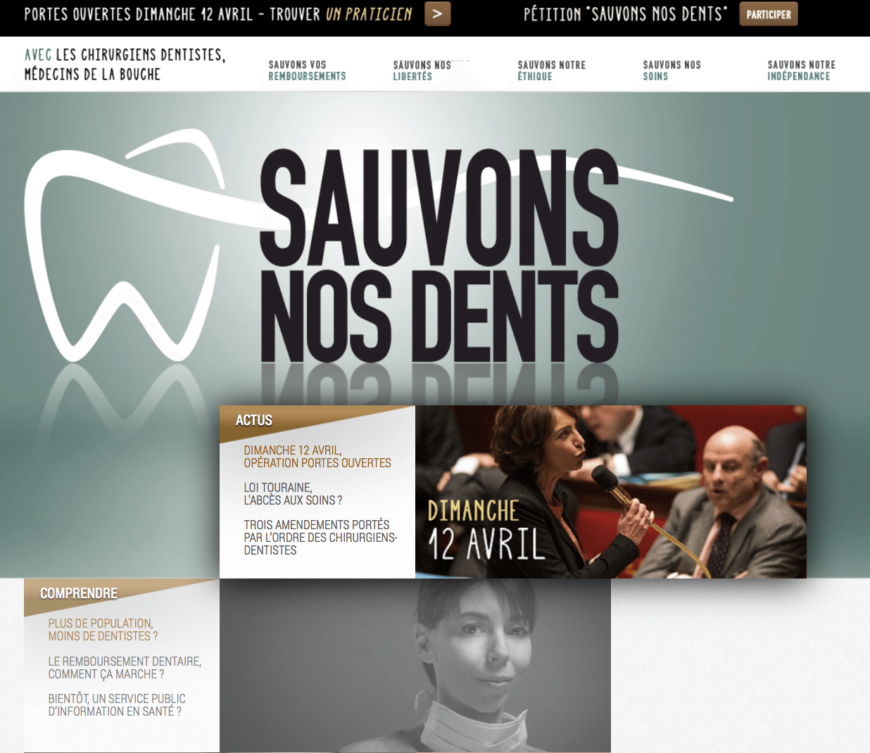 Site Internet Sauvons nos dents