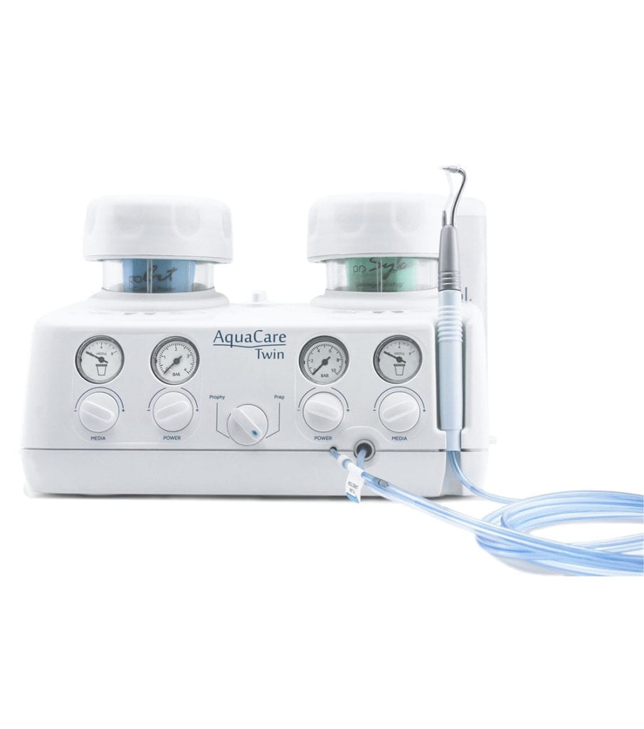 Appareil double chambre d’aéro-polissage et de micro abrasion combiné Aquacare Twin - Velopex