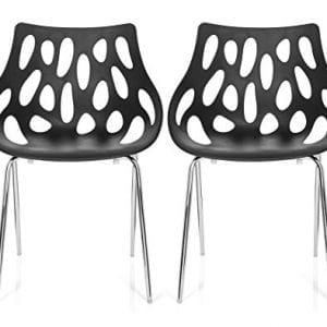 Lot de 2 chaises design pour salle d'attente cabinet dentaire