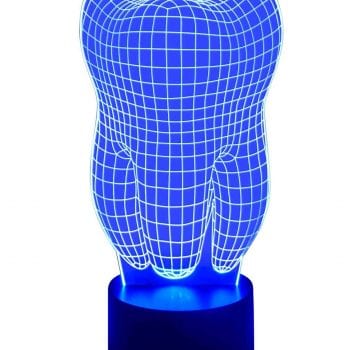 Lampe 3D LED en forme de dent