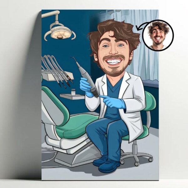 Portrait personnalisé dentiste